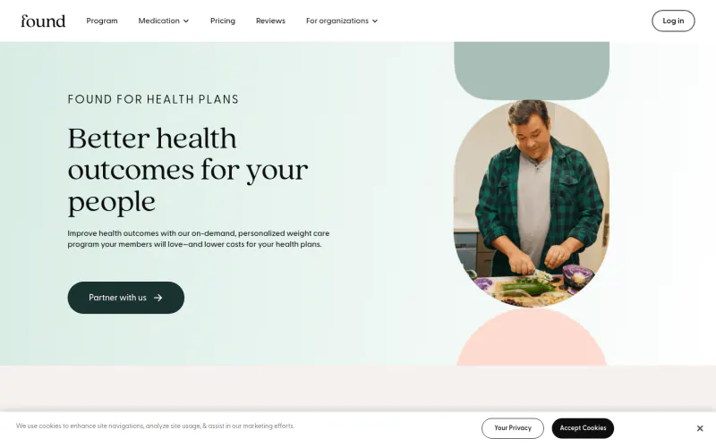 Found website screenshot