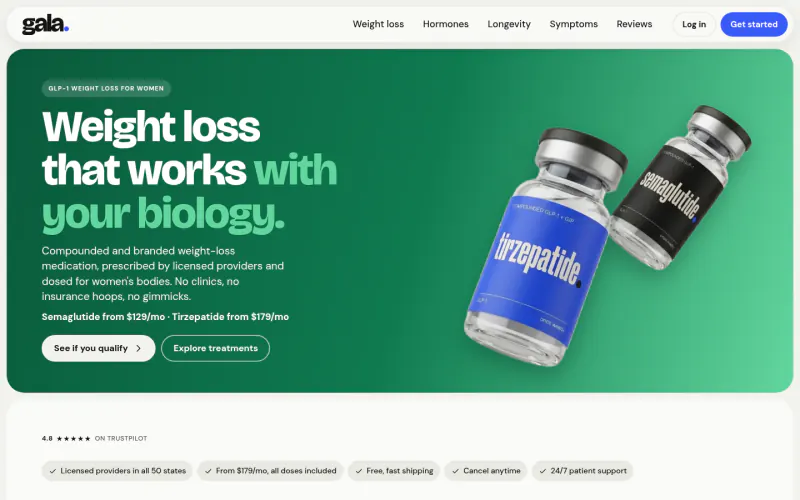 Gala Health website screenshot