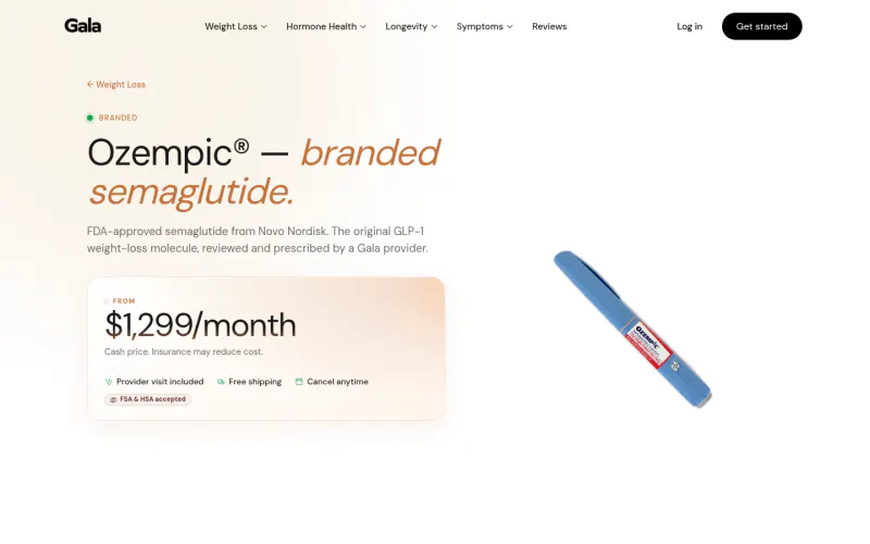 Gala Health website screenshot