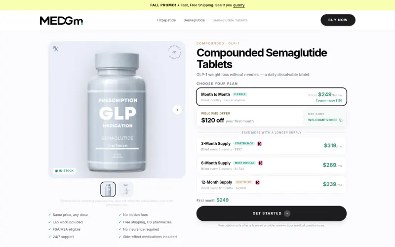 MEDGm website screenshot