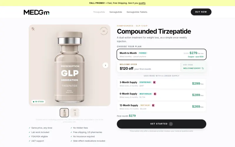 MEDGm website screenshot