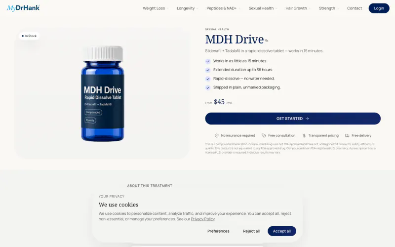 MyDrHank website screenshot